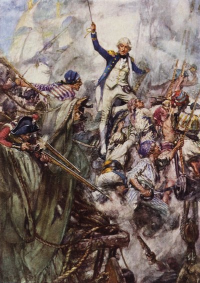 Nelson abborda il San Josef nella battaglia al largo di Capo San Vincenzo da Arthur David McCormick