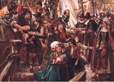 Le banchine erano piene di gente affamata, illustrazione da Romance of History: The Netherlands da Arthur David McCormick