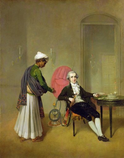 Un gentiluomo, possibilmente William Hickey, e il suo servitore indiano, c.1785 da Arthur Devis