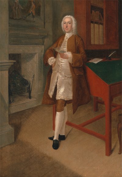 Uno sconosciuto in una biblioteca da Arthur Devis