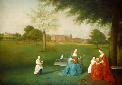 Membri della famiglia Maynard nel parco di Waltons, c. 1755-1762 da Arthur Devis