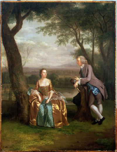 Ritratto di una Coppia, possibilmente Daniel e Mary Swaine di Leverington Hall, Isle of Ely, Cambridgeshire da Arthur Devis
