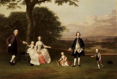 La famiglia Till, c.1750-51 da Arthur Devis