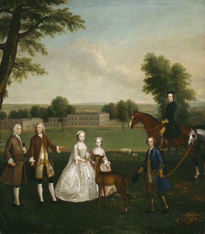 Thomas Lister e famiglia a Gisburne Park, 1740-41 da Arthur Devis