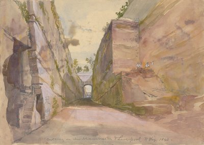 Taglio sulla ferrovia Manchester e Liverpool da Arthur Fitzwilliam Tait