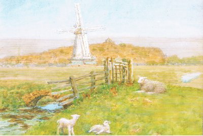 Il mulino a vento, Rye, Sussex, Cartolina, anni 