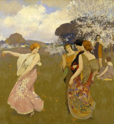 Danza di primavera, c. 1917 da Arthur Frank Mathews