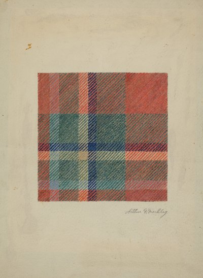 Coperta di lana a quadri, c. 1938 da Arthur G. Merkley