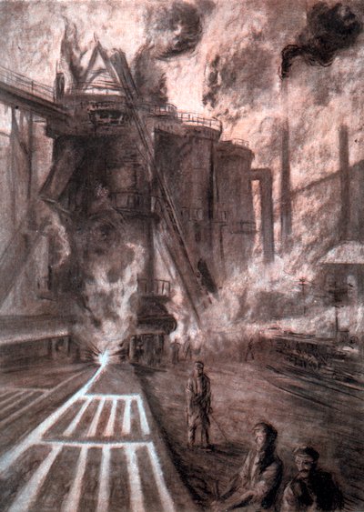 Tapping a Blast Furnace da Arthur Garratt