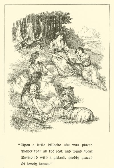Sir Calidore, cavaliere della cortesia, Coridon e Pastorella da Arthur George Walker