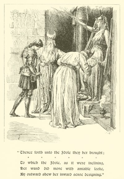 Le avventure di Sir Artegall, Radigund e Britomart (incisione) da Arthur George Walker