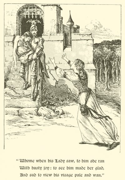 Il cavaliere della croce rossa, il meraviglioso corno (incisione) da Arthur George Walker