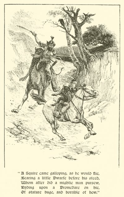 Lo Scudiero di Bassa Condizione, Il Gigante dagli Occhi Fiammeggianti (incisione) da Arthur George Walker