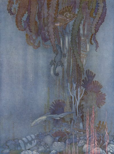 Pensai a quanto fosse doloroso annegare (litografia a colori) da Arthur George Watts
