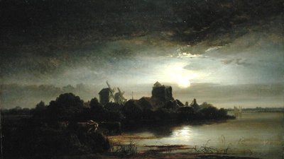 Un Villaggio al Chiaro di Luna da Arthur Gilbert