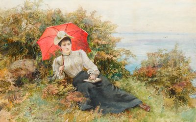 Una lettura tranquilla lungo il sentiero della scogliera da Arthur Hopkins