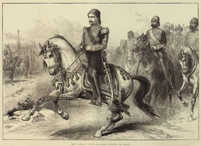 Abdul Hamid II, Sultano della Turchia, passa in rassegna le sue truppe da Arthur Hopkins