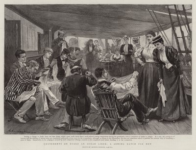 Divertimenti a bordo di un transatlantico, una gara di cucito per uomini da Arthur Hopkins