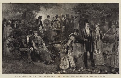 Una festa serale nei giardini della Royal Botanic Society, Regent