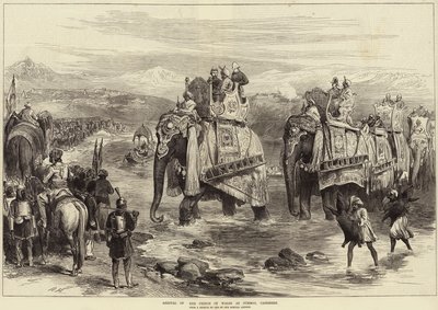 Arrivo del Principe di Galles a Jummoo, Kashmir da Arthur Hopkins