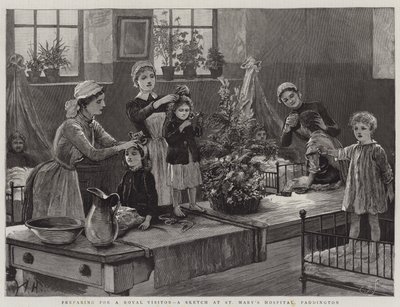 Preparativi per una visita reale, uno schizzo all