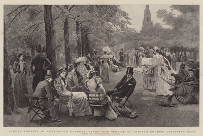 Domenica mattina nei giardini di Kensington, dopo il servizio alla Chiesa di Cristo, Lancaster Gate da Arthur Hopkins