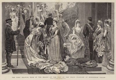 Il primo salotto della stagione, ai piedi della grande scalinata di Buckingham Palace da Arthur Hopkins