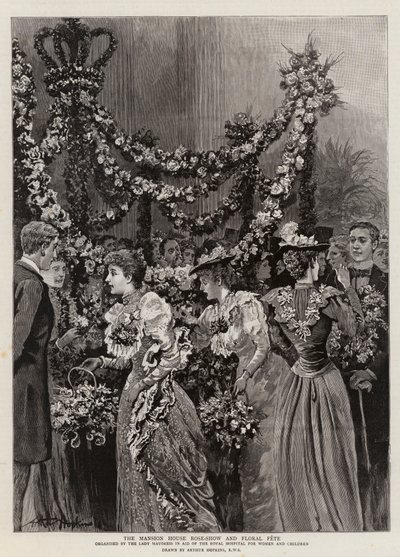 La mostra di rose e la festa floreale alla Mansion House da Arthur Hopkins
