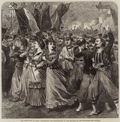 La rivoluzione a Parigi, celebrando la proclamazione della Repubblica sul Boulevard des Italiens da Arthur Hopkins