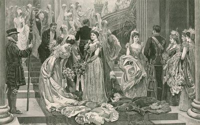 Il primo salotto della stagione, ai piedi della grande scalinata di Buckingham Palace da Arthur Hopkins