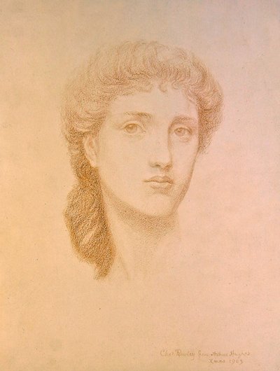 Testa di una ragazza da Arthur Hughes