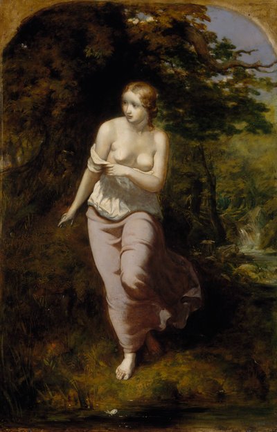 Musidora che si Bagna, 1849 da Arthur Hughes