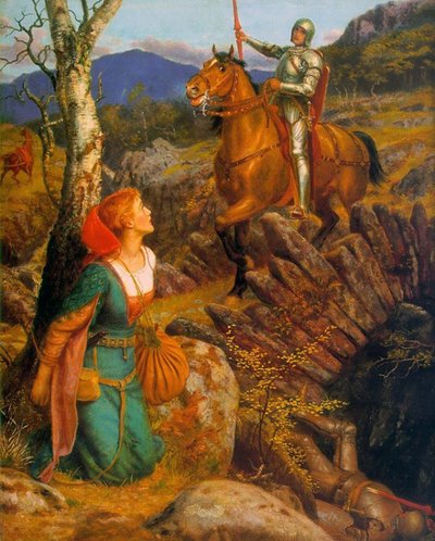 La Caduta del Cavaliere Arrugginito, c.1894-1908 da Arthur Hughes