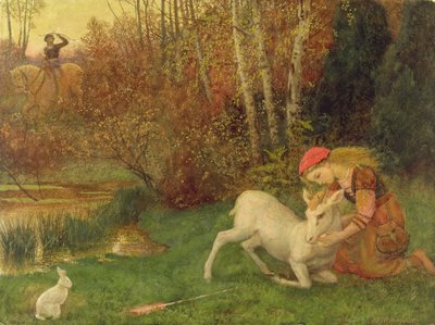 La cerva bianca, c.1870 da Arthur Hughes