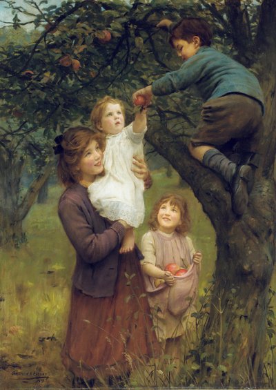 Raccolta di mele da Arthur John Elsley