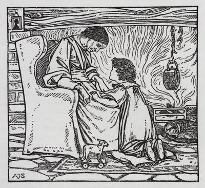 Hans Christian Andersen: La ragazza che calpestò il pane da Arthur Joseph Gaskin