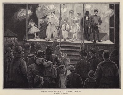 Notte di boxe fuori da un teatro di campagna da Arthur L. Hewlett