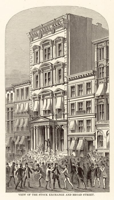 Vista della Borsa e di Broad Street da Arthur Lumley