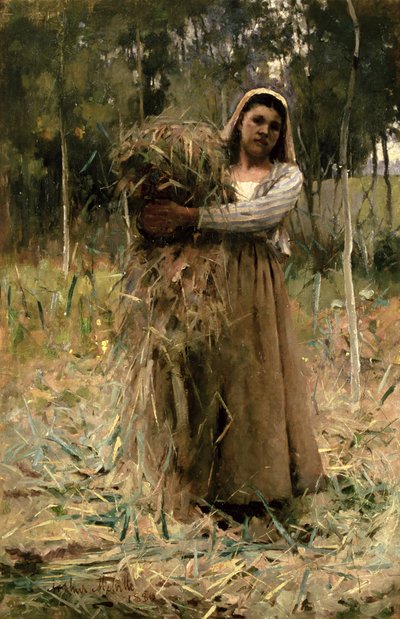 La ragazza contadina (La raccoglitrice di fascine) 1880 da Arthur Melville