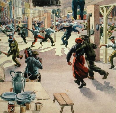 Vigilia di Natale nel campo di Giessen, c.1916 da Arthur Nantel