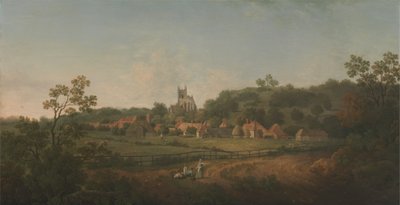 Vista distante del villaggio e della chiesa di Hythe, Kent da Arthur Nelson