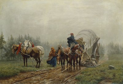 Il carro merci rotto, 1862 da Arthur Nikutowski
