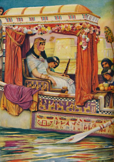 Cleopatra - Il serpente del vecchio Nilo nella galera reale, c1925 da Arthur Percy Dixon