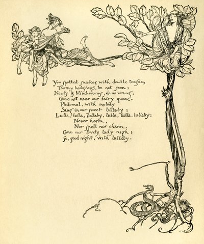 Sogno di una notte di mezza estate da Arthur Rackham