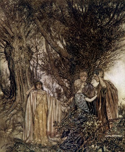 Sogno di una notte di mezza estate da Arthur Rackham