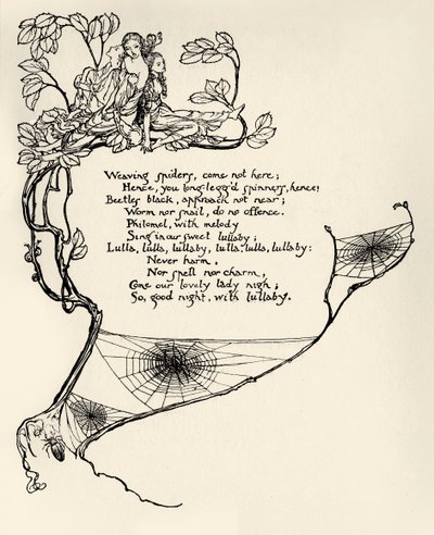 Sogno di una notte di mezza estate da Arthur Rackham