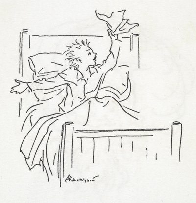 Un ragazzo a letto da Arthur Rackham