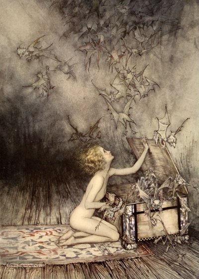 Un improvviso sciame di creature alate le passò accanto, illustrazione da 
