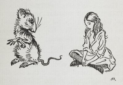 Alice e il topo da Arthur Rackham