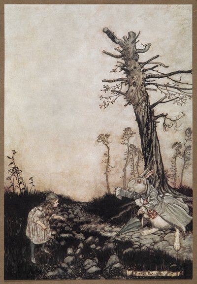 Alice e il Coniglio Bianco da Arthur Rackham